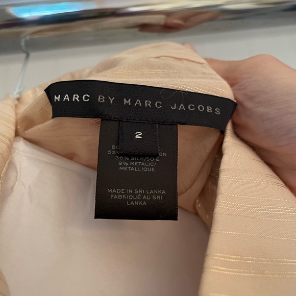 Marc by Marc Jacoba tapioca button down blouse with gold stripes - Picture 8 of 8